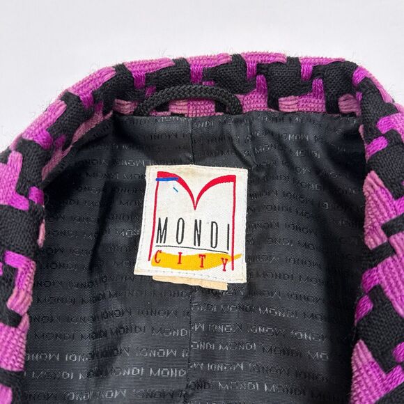 Vintage Mondi City Blazer Jacket Womens Size EUR 44 Wool Blend Houndstooth 90s - Picture 5 of 9